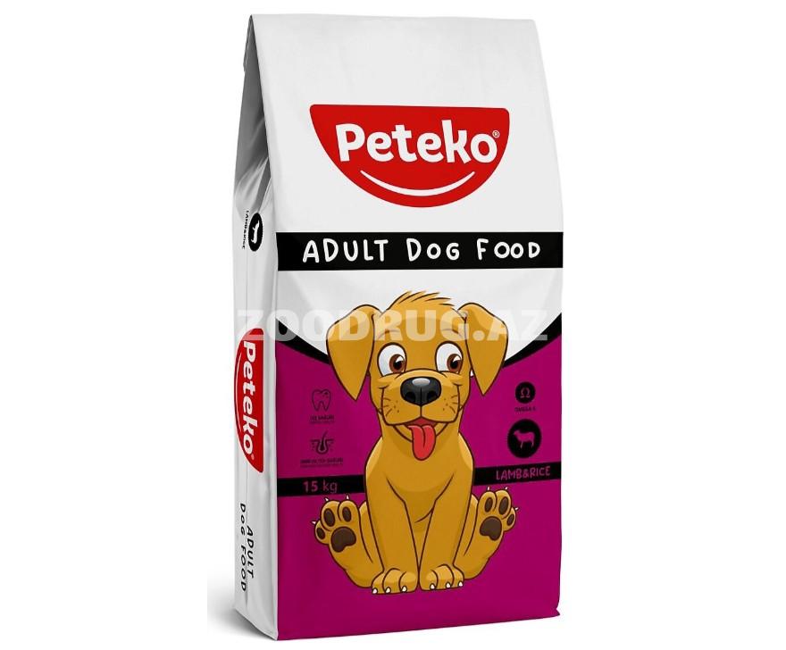 Сухой корм Peteko Adult Dog Lamb полнорационный сбалансированный для взрослых собак всех пород со вкусом мяса ягнёнка 15 кг