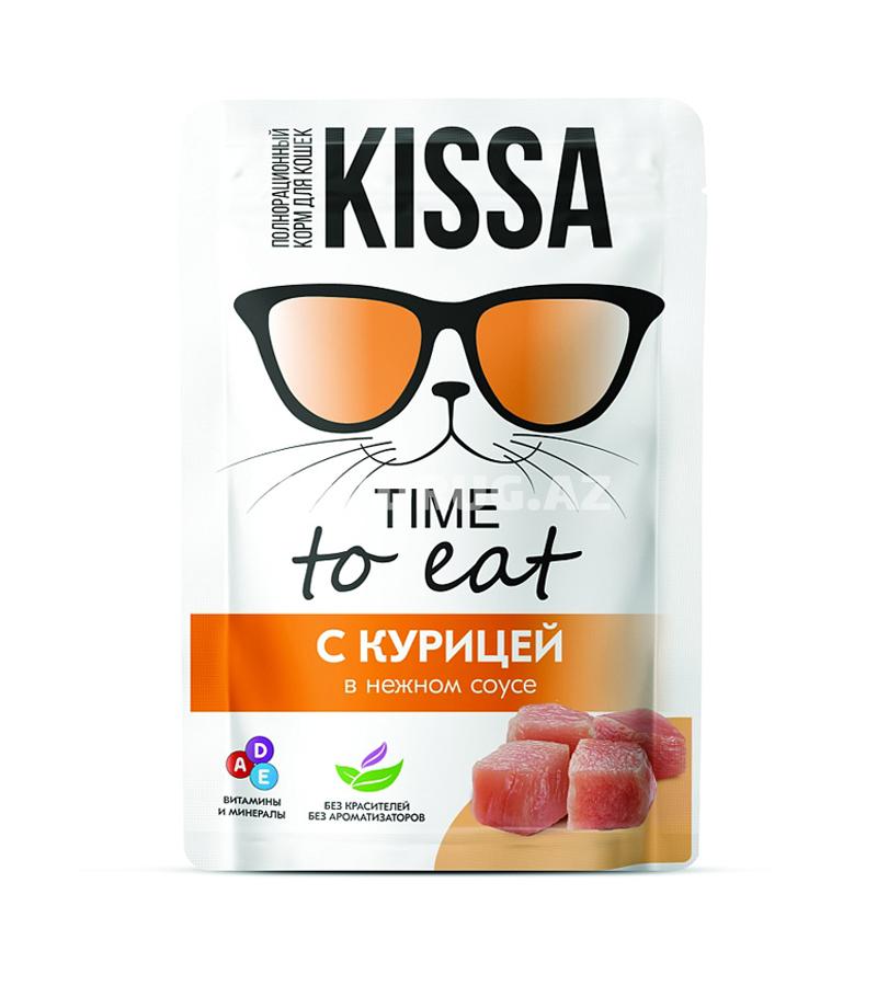 Влажный корм Kissa Пауч для кошек (Курица в соусе) 75 гр.