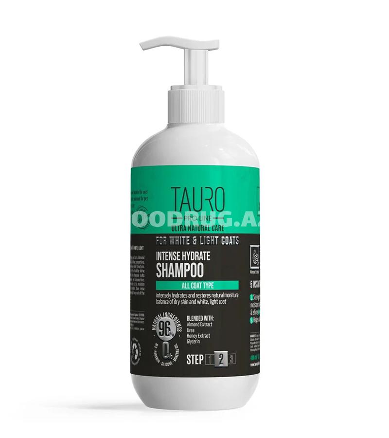 Tauro Pro Line Ultra Natural Care Intense Hydrate Shampoo – интенсивно увлажняющий шампунь для светлой и белой шерсти 400мл