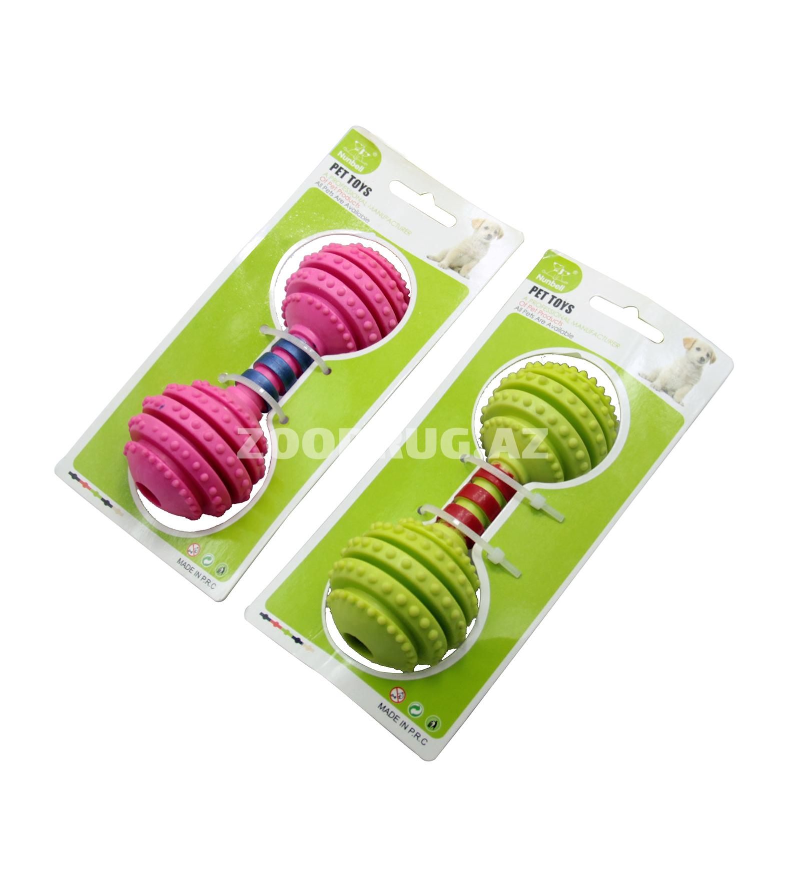 Игрушка Nunbell #0134 Pet Latex Toy “Двойной мяч-гантель” для собак.