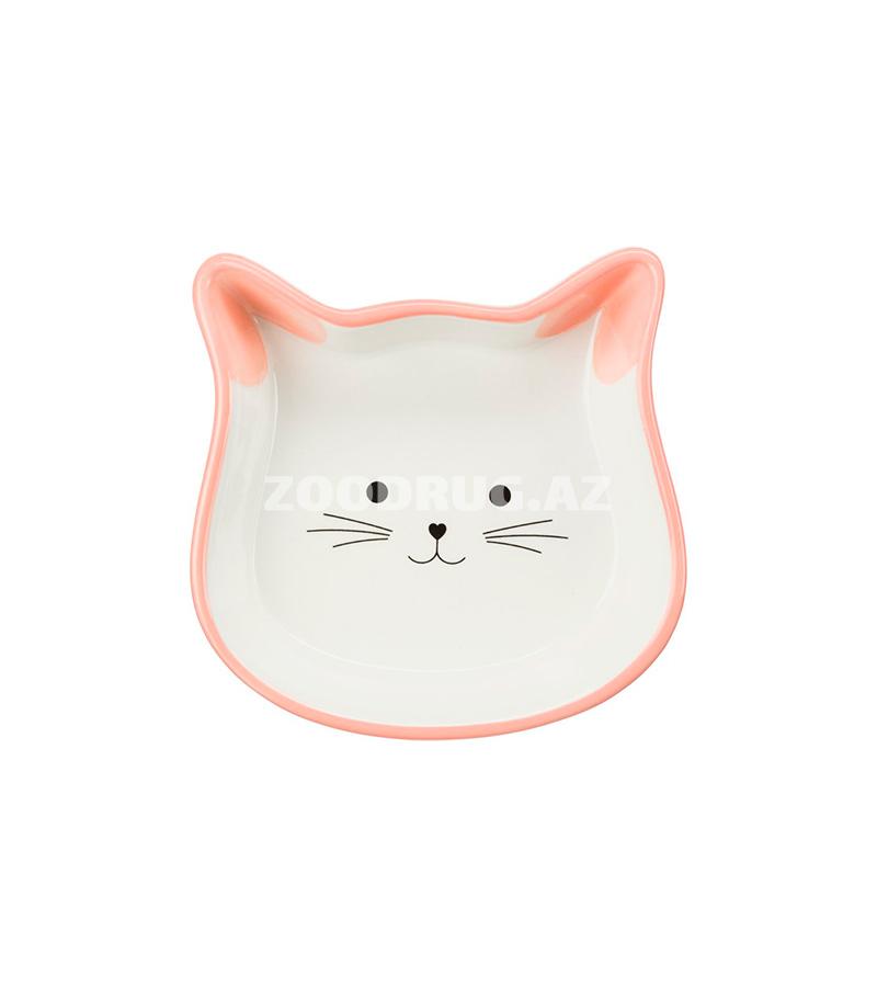 Миска Trixie керамическая  Кошачья мордочка. Цвета: в ассортименте. Объем: 250 мл.