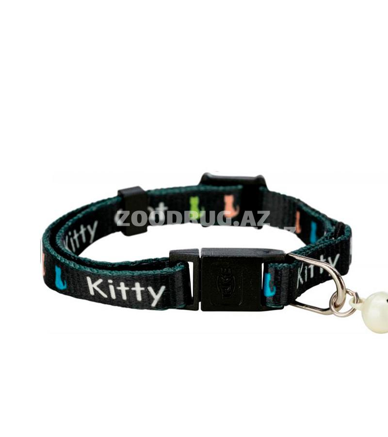 Ошейник Trixie Junior для котят с рисунком и колокольчиком. Цвета в ассортименте.