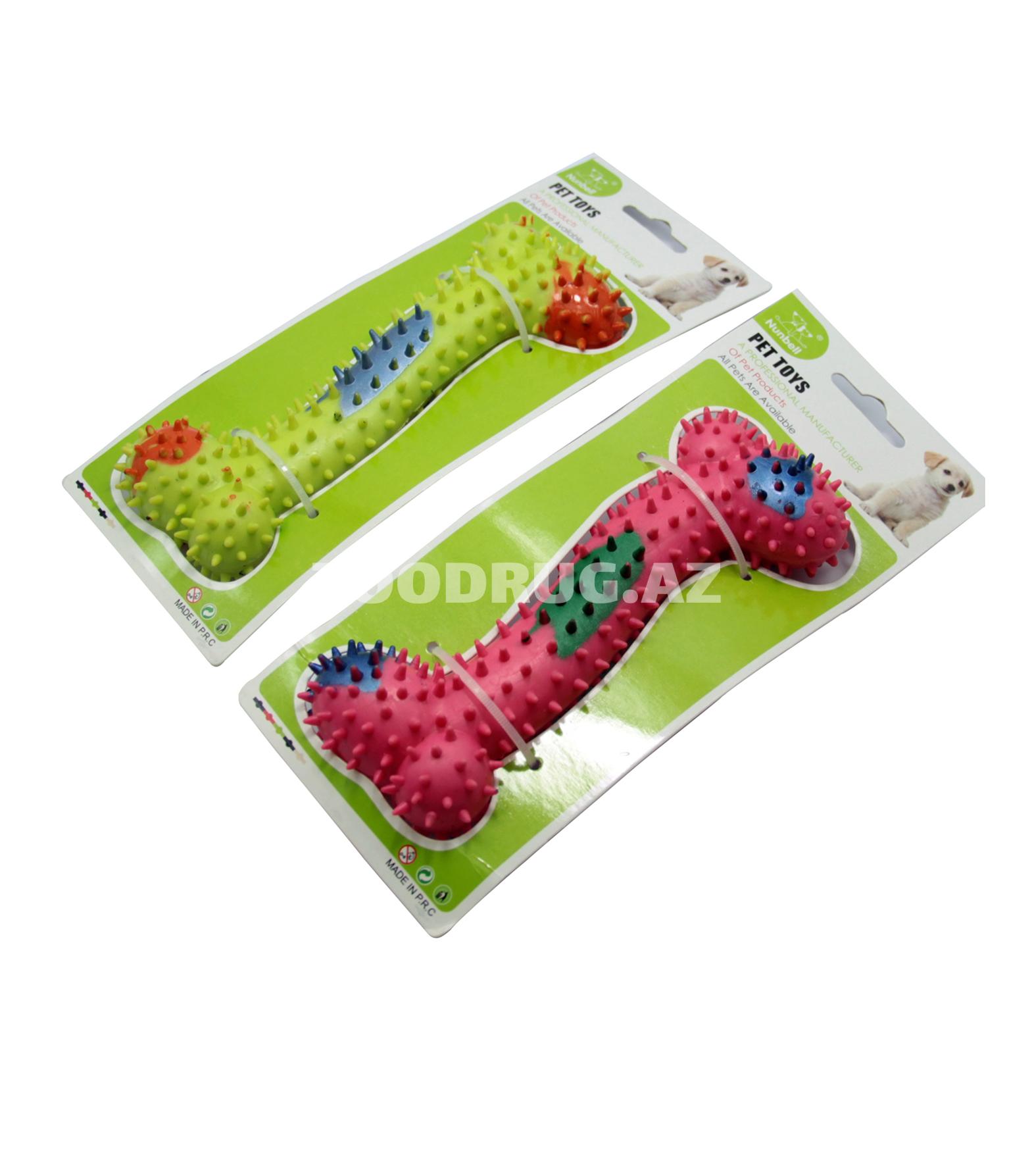 Игрушка Nunbell #0131 Pet Latex Toy “Кость с шипами” для собак.