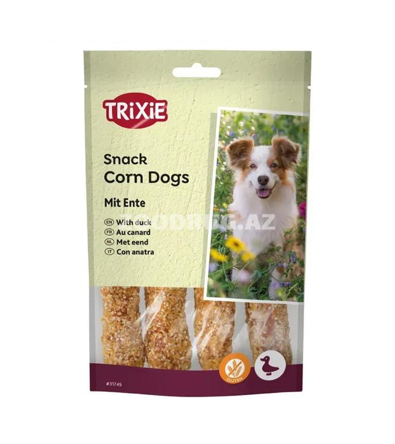 Trixie Snack Corn Dogs — вкусное и питательное лакомство для собак, приготовленное из нежного утиного мяса 100 г #31749