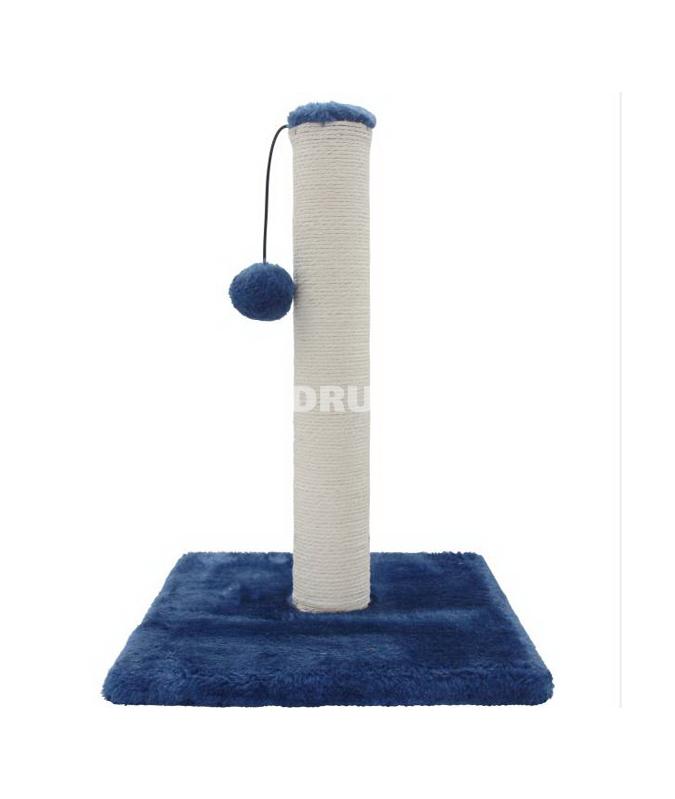 Когтеточка-столбик Nunbell #256 из сизаля с игрушками. Цвет: Синий. Высота: 30 см.