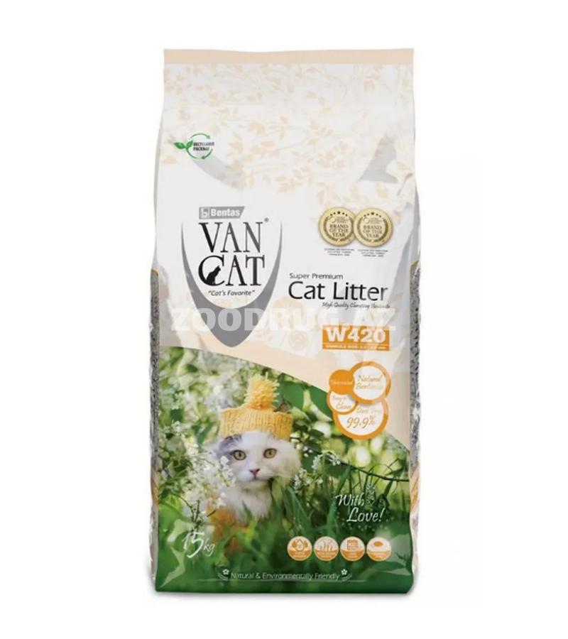 Наполнитель для кошачьего туалета Van Cat Standart Бентонитовый комкующийся наполнитель, крупный, без аромата