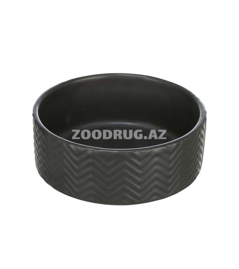 Trixie Keramik Napf naxışlı it və pişik qabı Rəng: Qara Həcm: 400 ml #25020