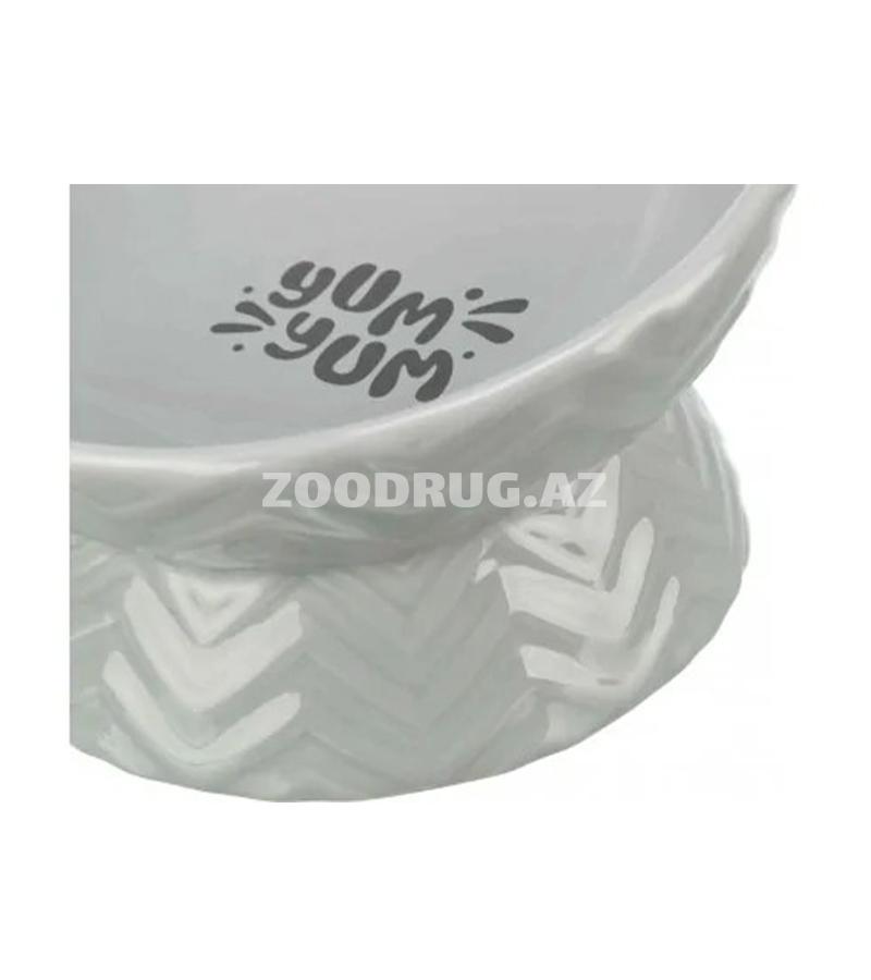 Миска Trixie Keramik Napf на подставке для собак и кошек Цвет:Светло-серый.Объём:350мл. #24809