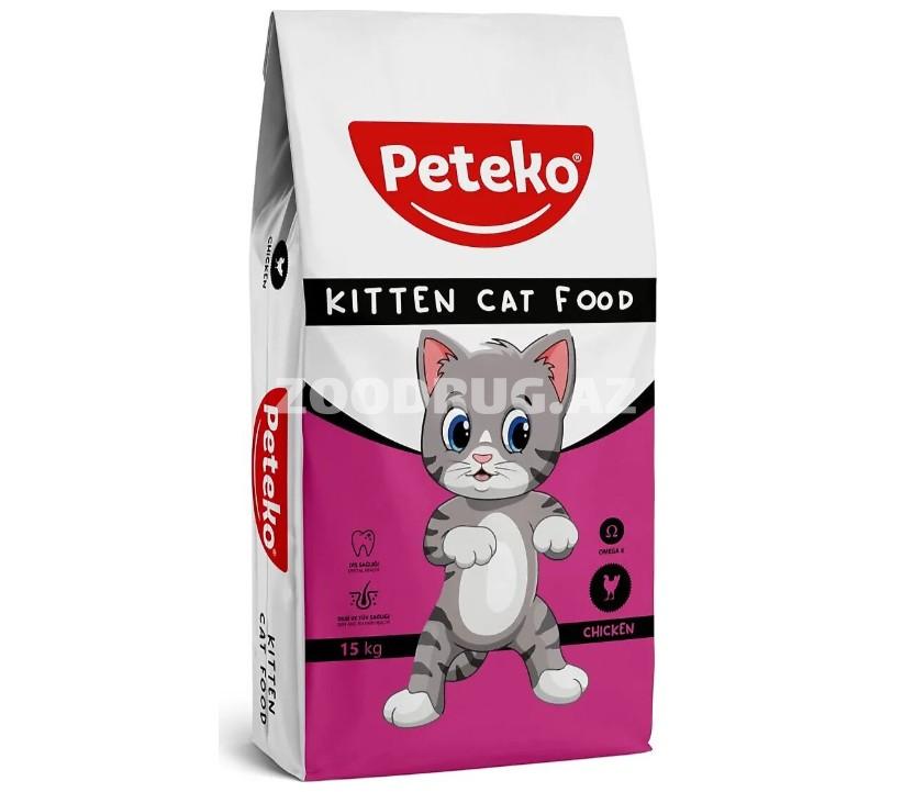 Сухой корм Peteko Kitten Cat Food для котят со вкусом курицы 15кг