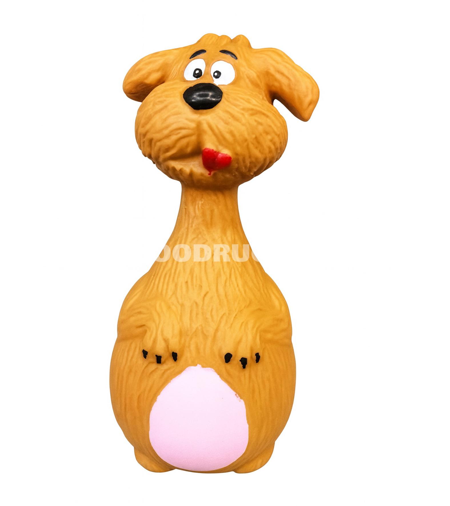 Игрушка Nunbell 0079 Pet Latex Toys собачка для собак. Цвет: коричневый.13см
