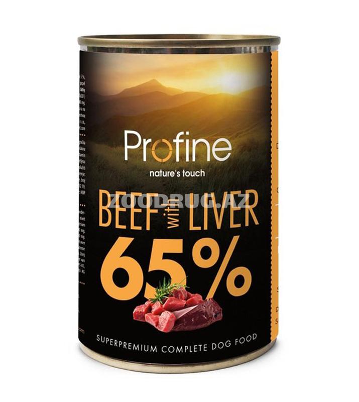 Влажный корм Profine 65% Beef with Liver для собак со вкусом мяса говядины и говяжьей печени 400г