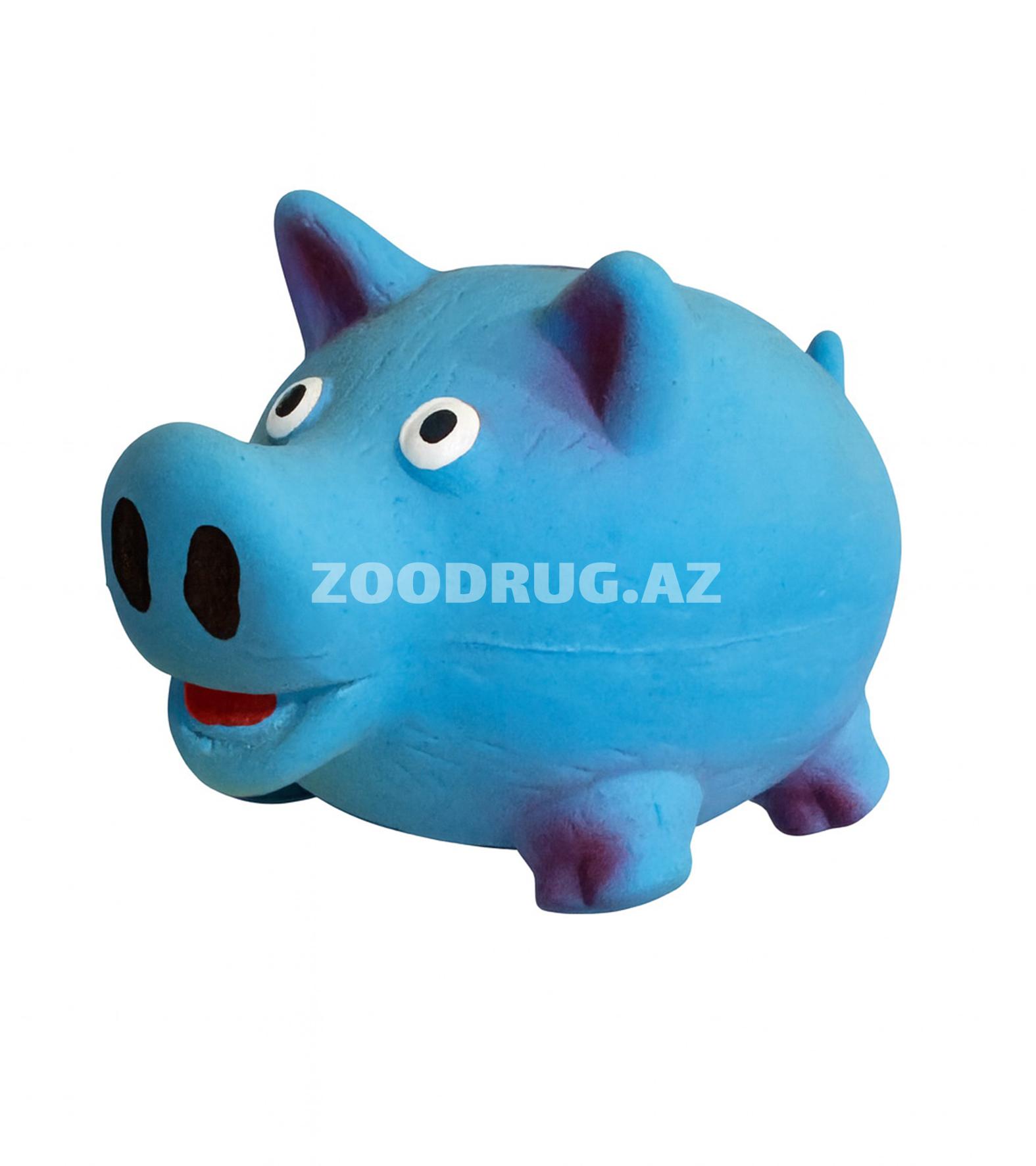 Игрушка Nunbell #0084 Pet Latex Toys свинка для собак. Цвет: голубой. 12.2х7.5см