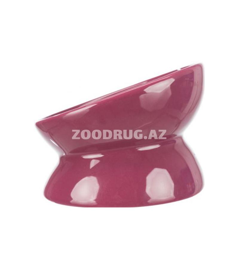 Миска Trixie Keramik Napf с подставкой для собак и кошек Цвет:Малиновый. Объём:150мл. #24797