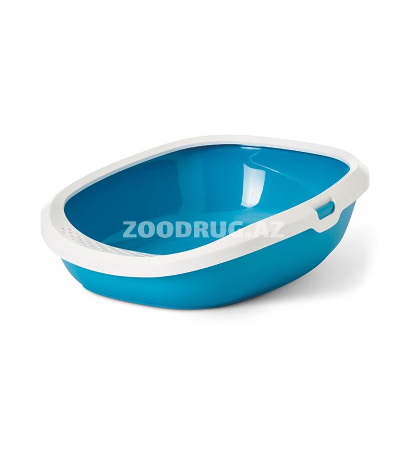 Лоток Savic для кошачьего туалета. Цвет: Голубой. Размер: 44*35.5*12.5 см.