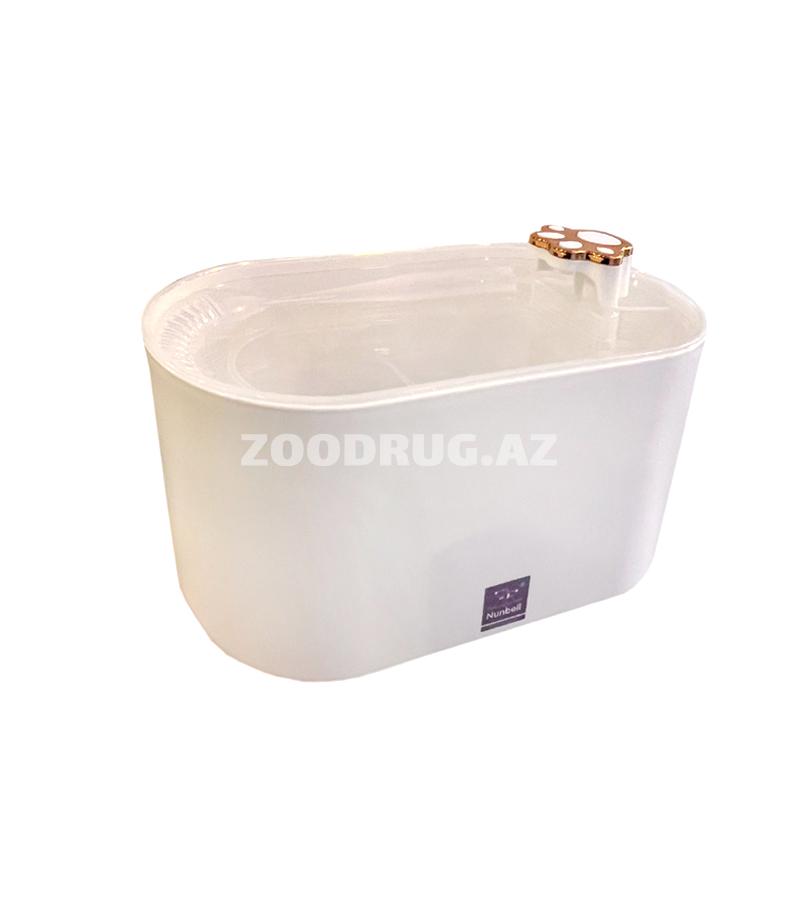 Автопоилка NunBell #065 Pet Water Fountain питьевой фонтанчик для животных. Цвет: Белый. Объем: 3.0 литра.