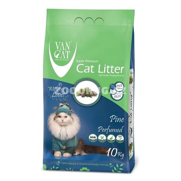 Наполнитель для кошачьего туалета Van Cat Super Premium Pine Perfumed, бентонитовый комкующийся, 10 кг