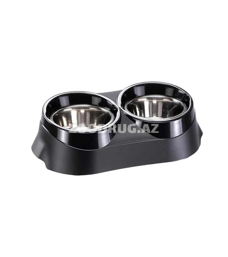 Двойная миска Ferplast — практичное решение для кормления питомца, объединяющее две ёмкости в одном основании.