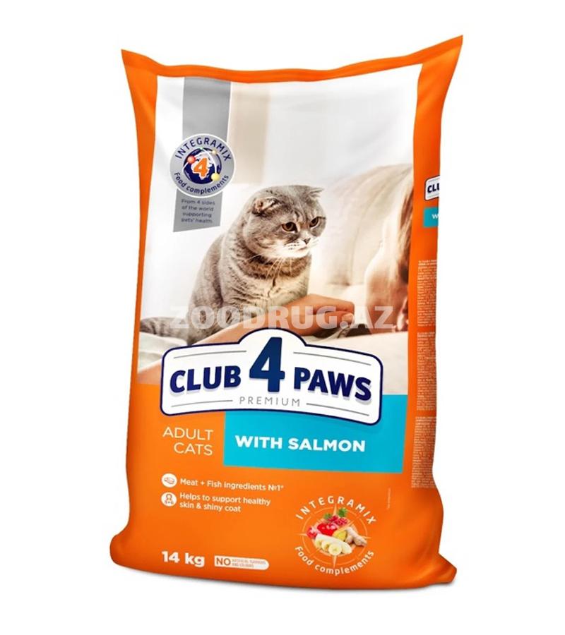 Сухой корм Club 4 Paws Premium Adult with Salmon-для взрослых кошек со вкусом лосося