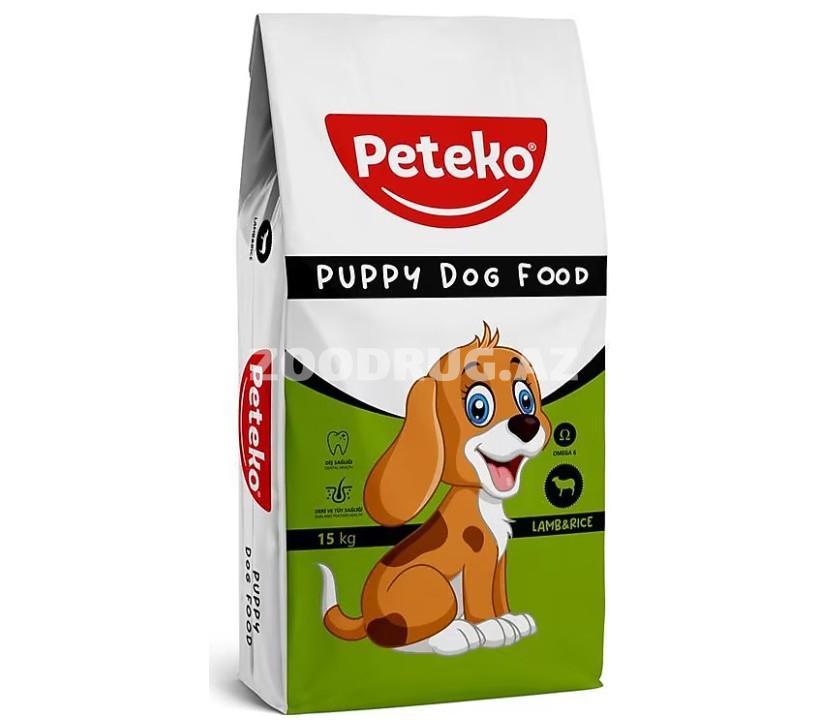 Сухой корм Peteko Puppy Dog Lamb&Rice для щенков всех пород со вкусом мяса ягненка 15 кг