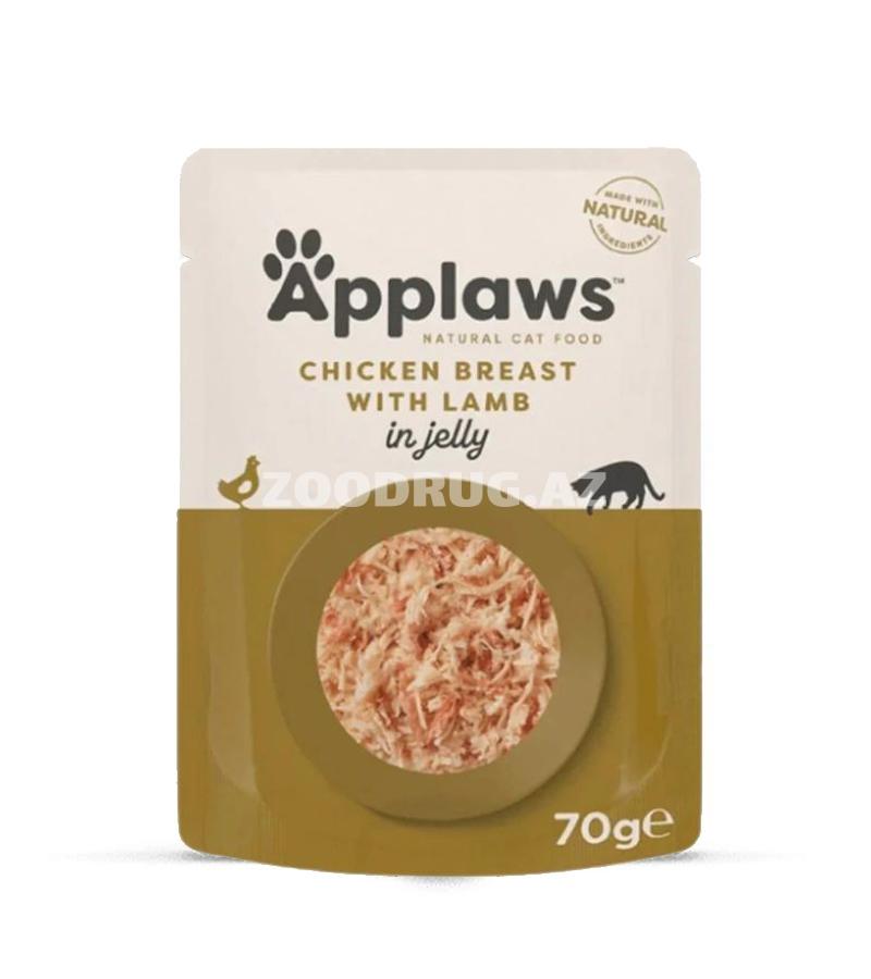 Влажный корм Applaws Chicken Breast with Lamb in Jelly для взрослых кошек со вкусом курица с ягненком в желе 70 гр.