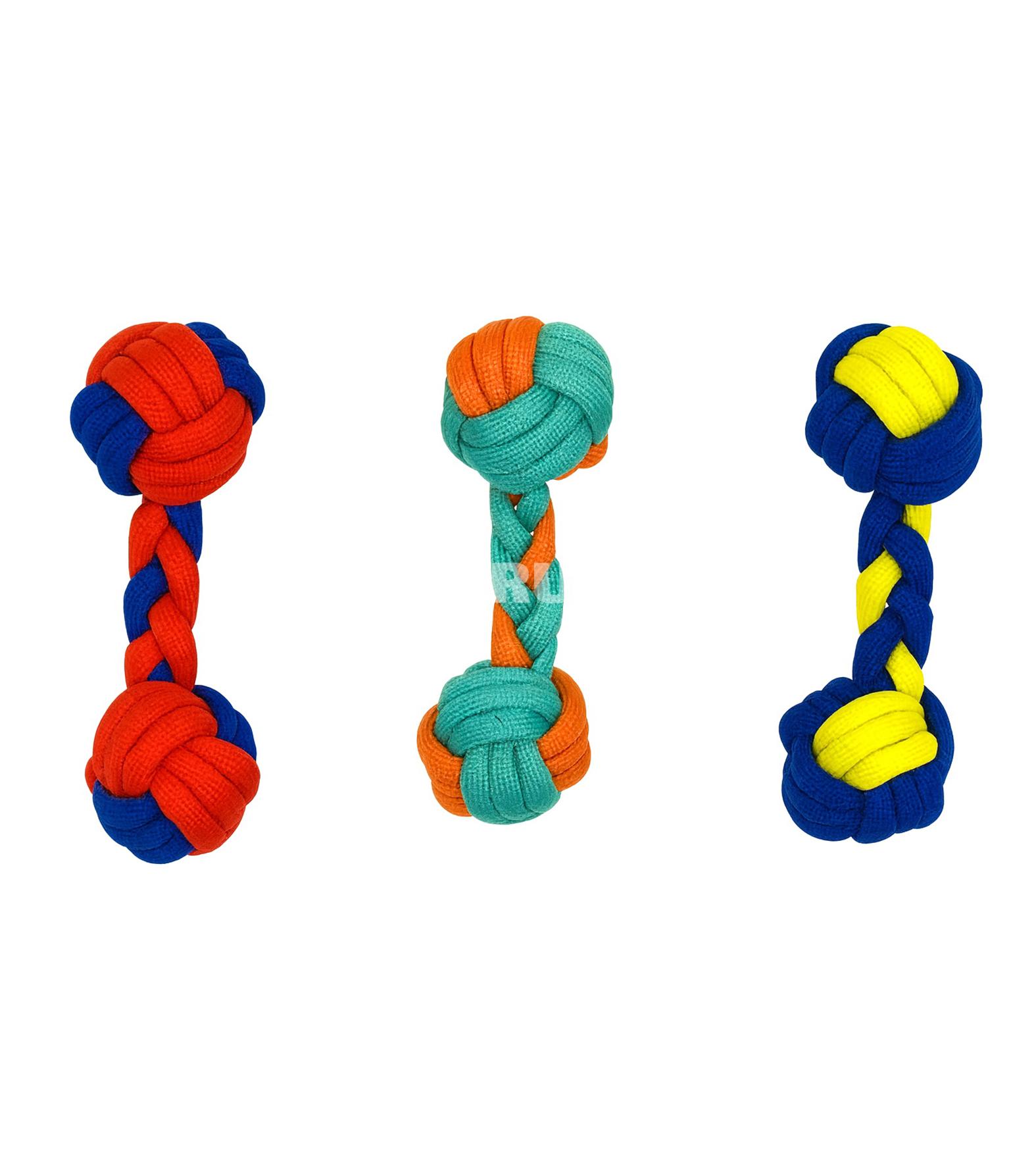 Nunbell 0149 kəndir oyuncağı — aktiv oyunlar, dartışma və çeynəmə üçün nəzərdə tutulmuş möhkəm və rəngarəng it oyuncağıdır.