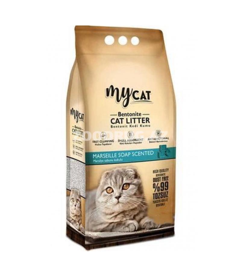 Комкующийся наполнитель MyCat® для кошачьего туалета с ароматом марсельского мыла