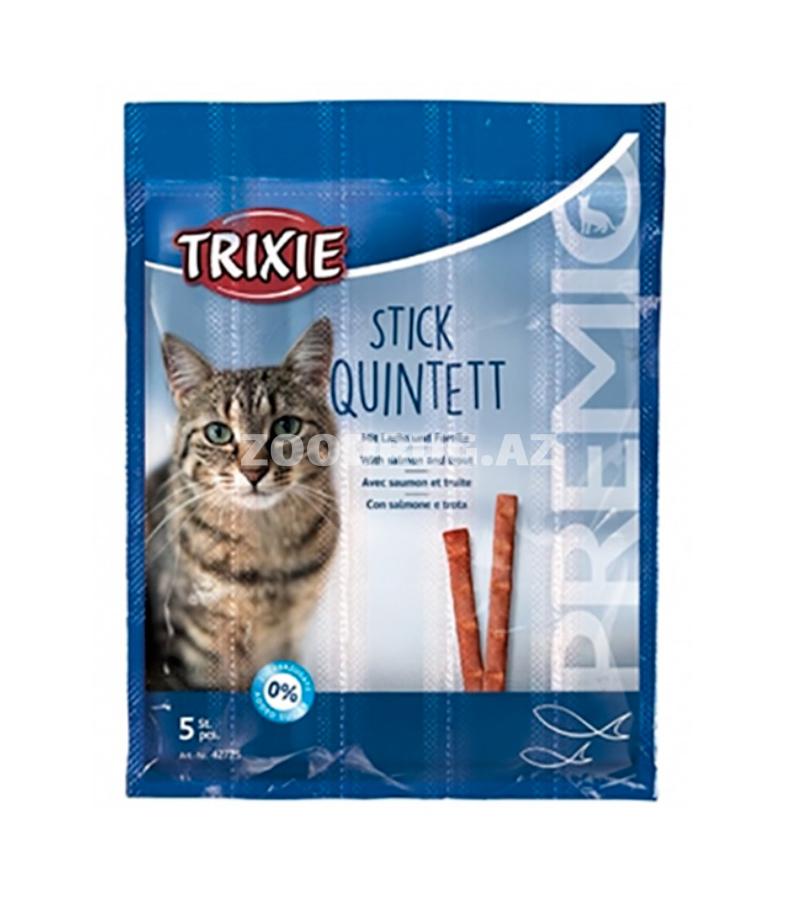 Лакомства Trixie Premio Stick Quintett для кошек жевательные палочки с лососем и форелью 5 гр. #42725