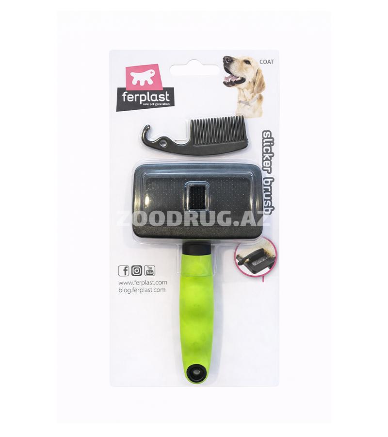 Ferplast Puhoderka (Slicker Brush) — bütün cins it və pişiklərin tükünə qulluq üçün nəzərdə tutulmuş rahat və effektiv fırçadır.