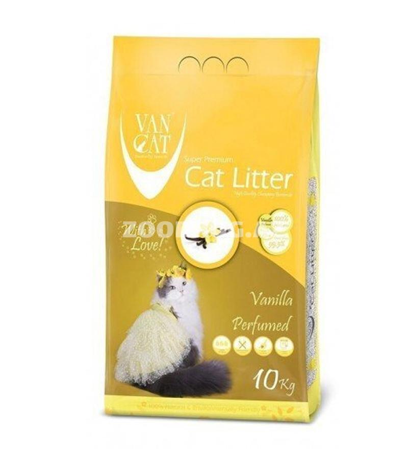 Наполнитель для кошачьего туалета Van Cat Vanilla Бентонитовый комкующийся наполнитель, с ароматом ванили