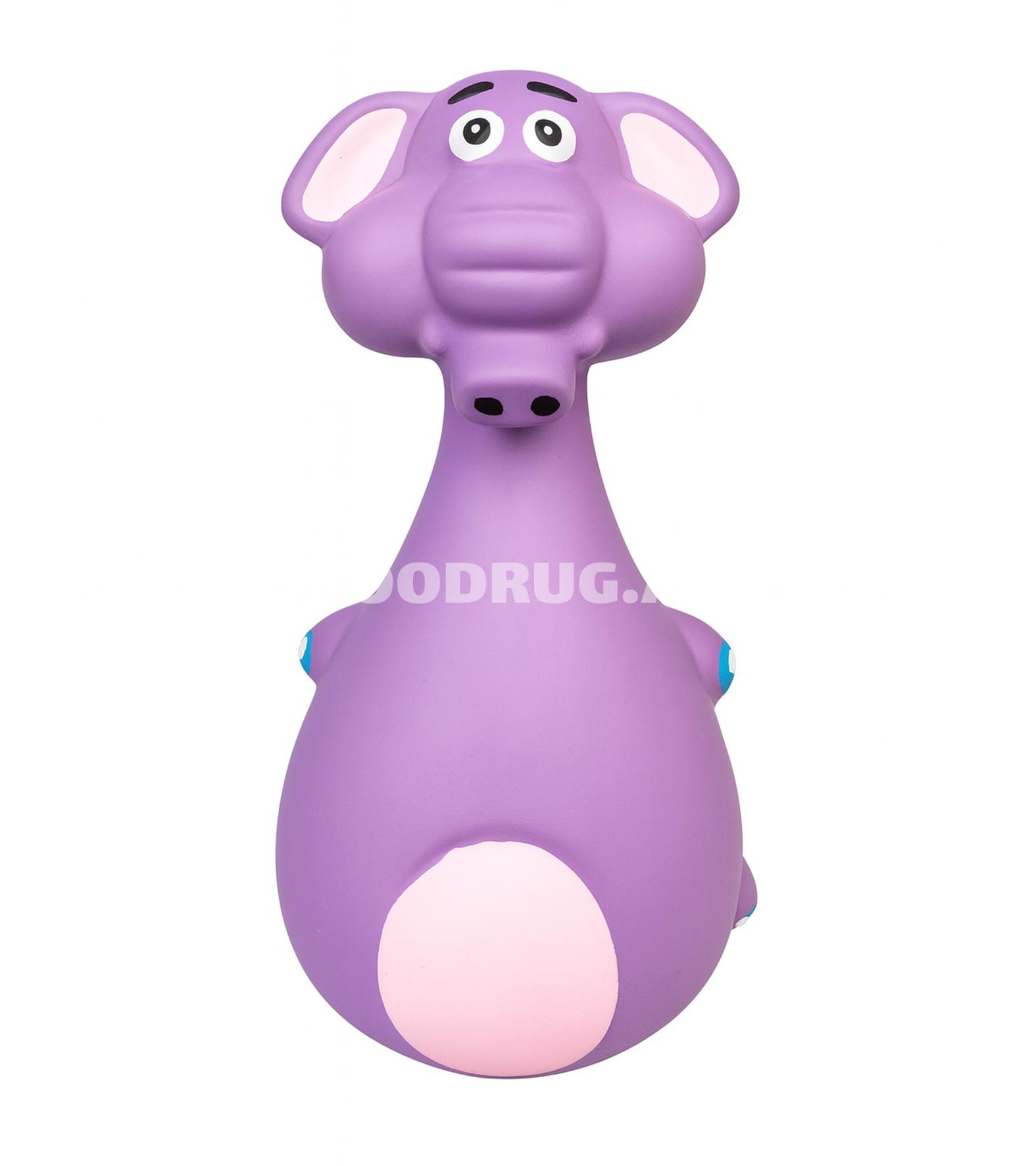 Игрушка Nunbell 0078 Pet Latex Toys слоник для собак. Цвет: фиолетовый.13*6 см