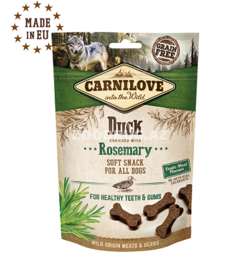 Лакомство для собак Carnilove Dog Soft Snack с уткой и розмарином для собак 200 гр.