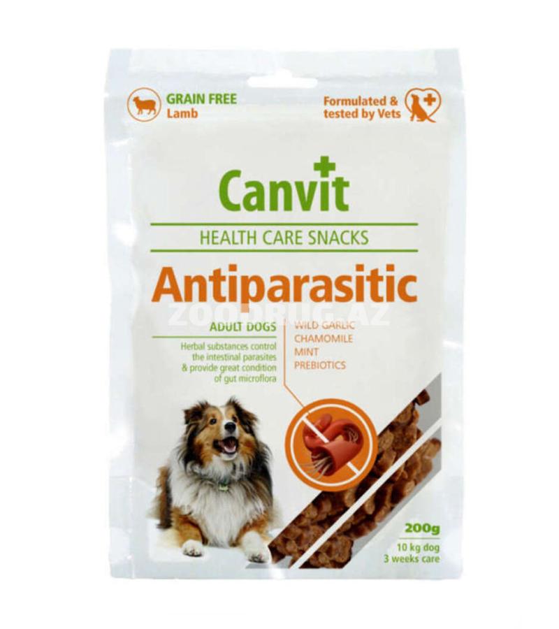 Лакомство Canvit Health Care Snacks Anti Parasitic для взрослых собак (Ягнёнок) 200 г