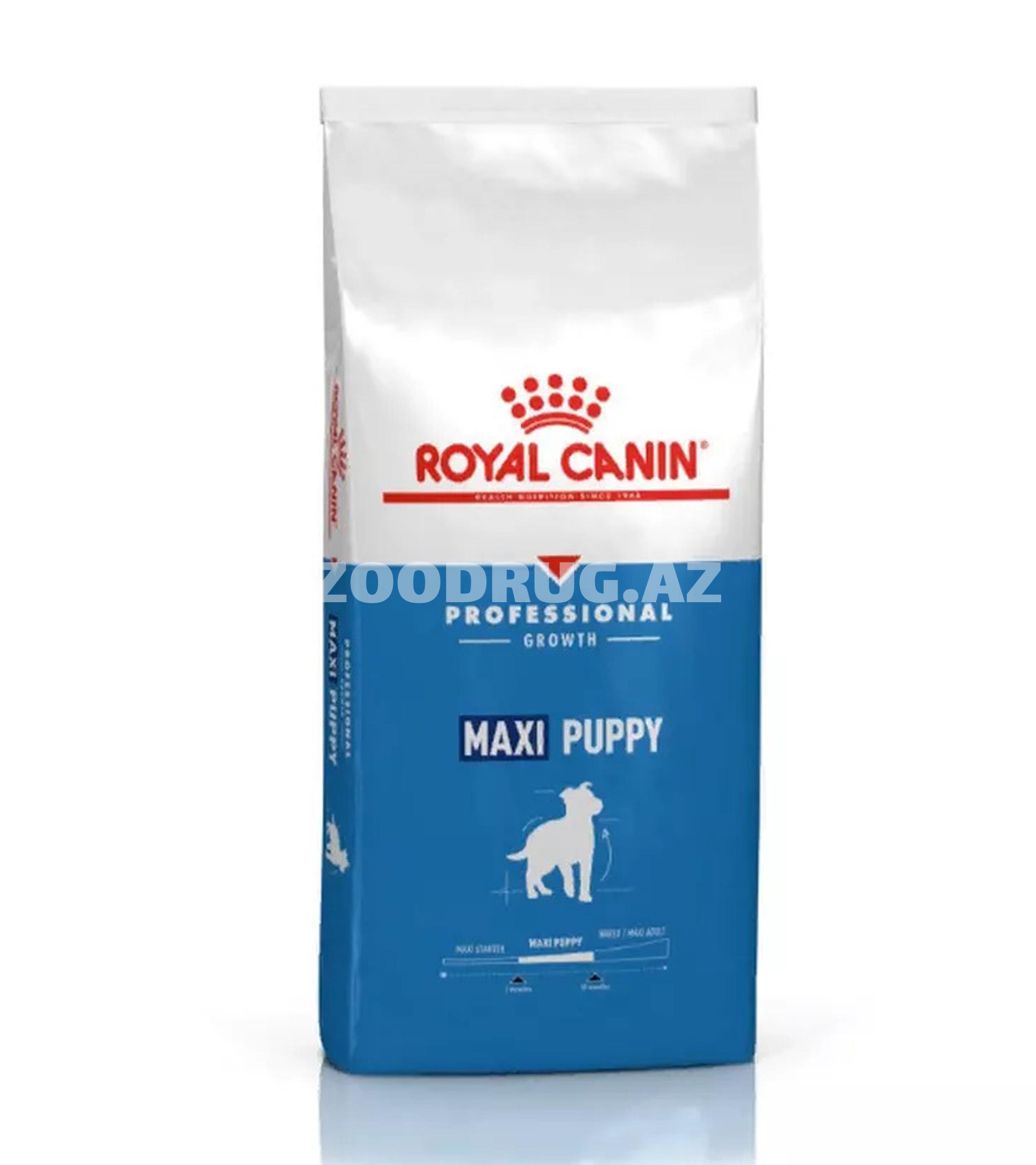 Сухой корм Royal Canin Maxi Puppy для щенков крупных пород (вес взрослой собаки от 26 до 44 кг) в возрасте до 15 месяцев 15кг