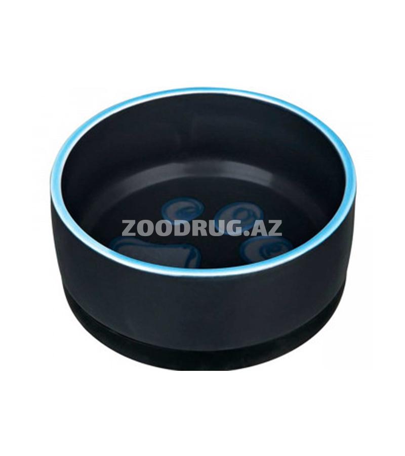 Trixie Keramik Napf it və pişik qabı Rəng:Qara-mavi Həcm:300 ml #24531