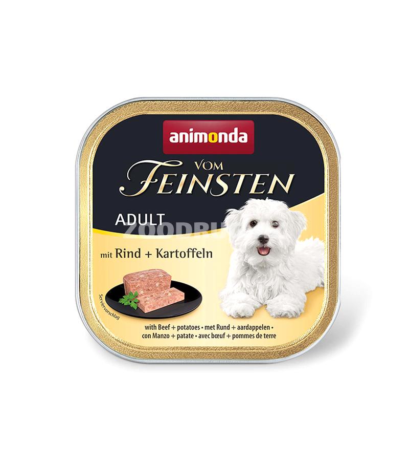Влажный корм Animonda Vom Feinsten Adult с говядиной и картофелем для взрослых собак, 150 г