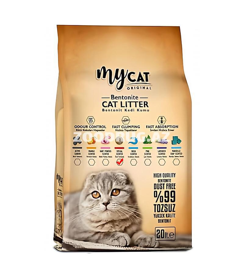 Наполнитель для кошачьего туалета MyCat Matiaz высококачественный бентонитовый наполнитель с улучшенной формулой 20L