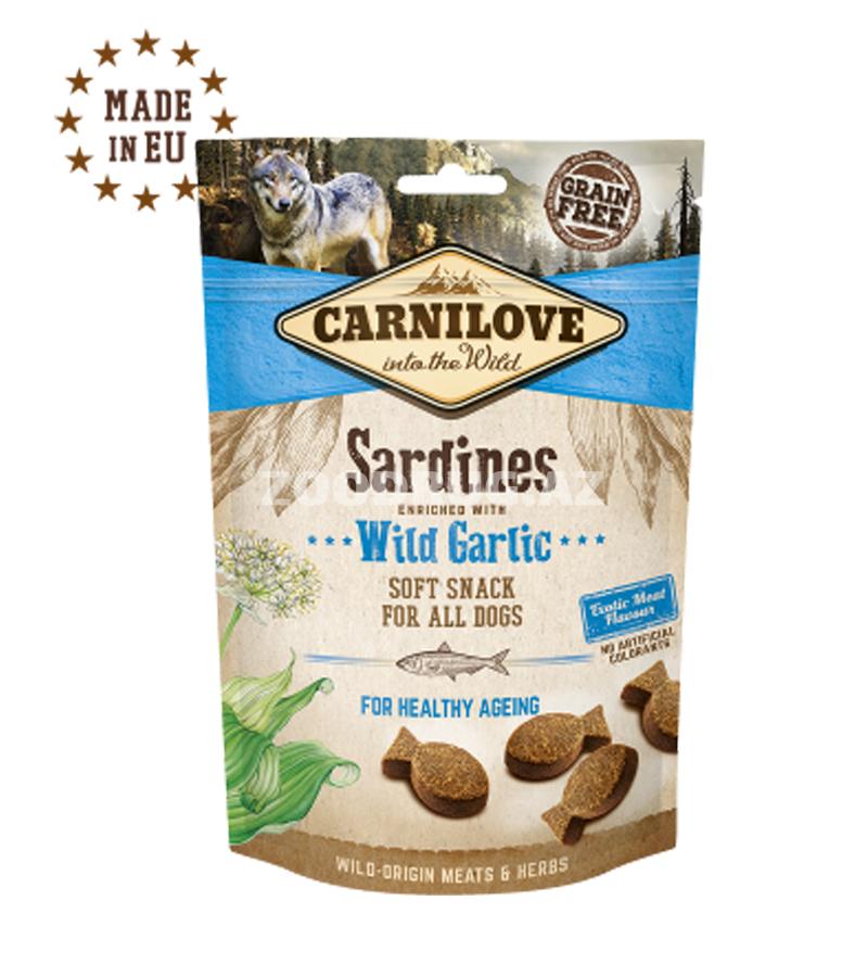 Carnilove Dog Soft Snack sardina və yaban sarımsağı ilə itlər üçün 400qr