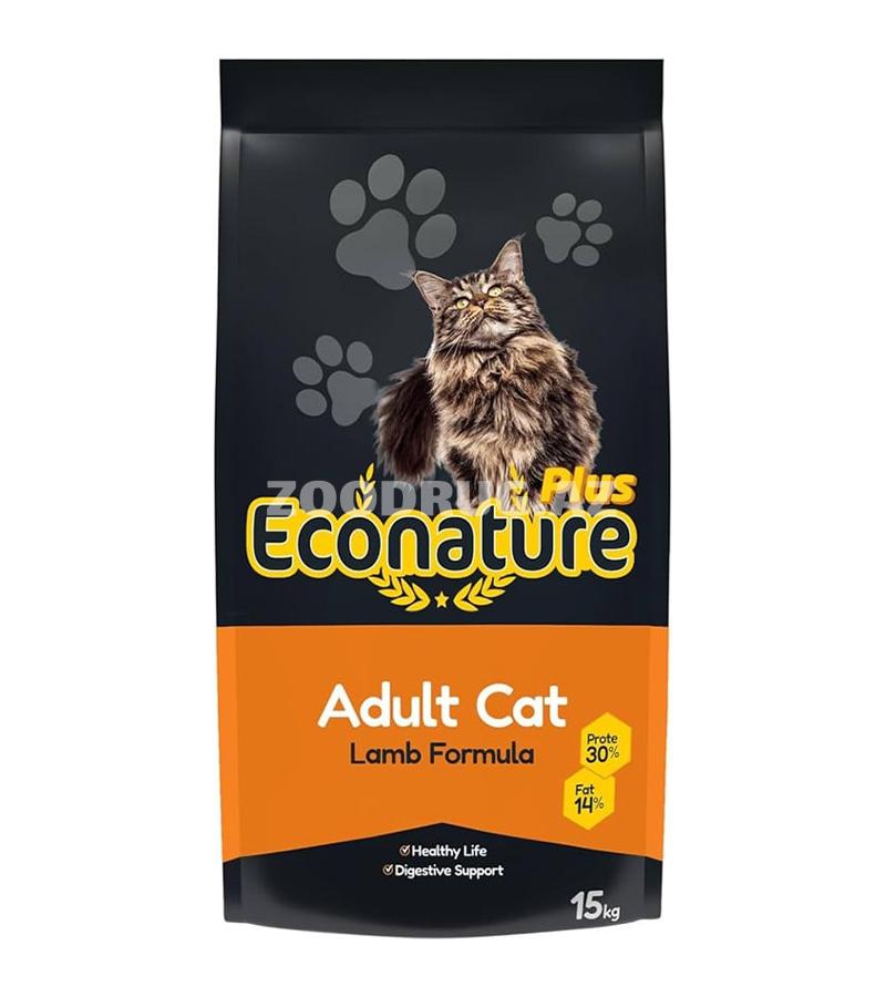 Сухой корм Econature Plus Adult Cat Lamb Formula для взрослых кошек с нежным мясом ягнёнка 15кг