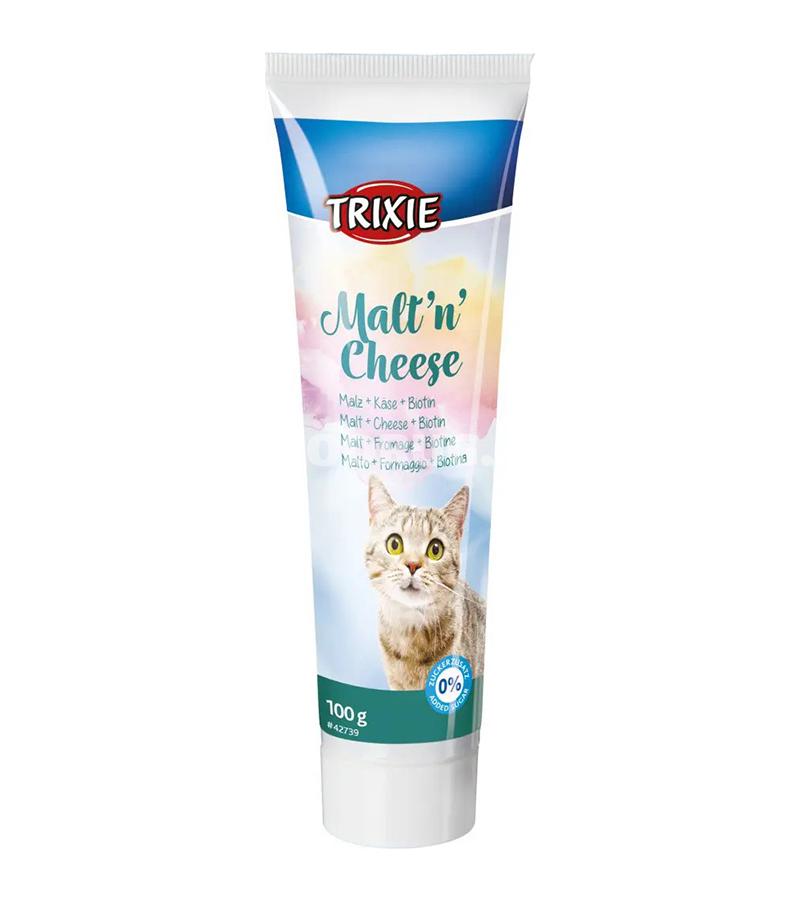 Паста для выведения шерсти у кошек Trixie Malt’n’Cheese с сыром и биотином 100 г #42739