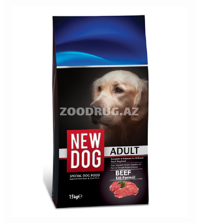 Сухой корм New Dog Adult Beef сбалансированный рацион для взрослых собак всех пород с говядиной