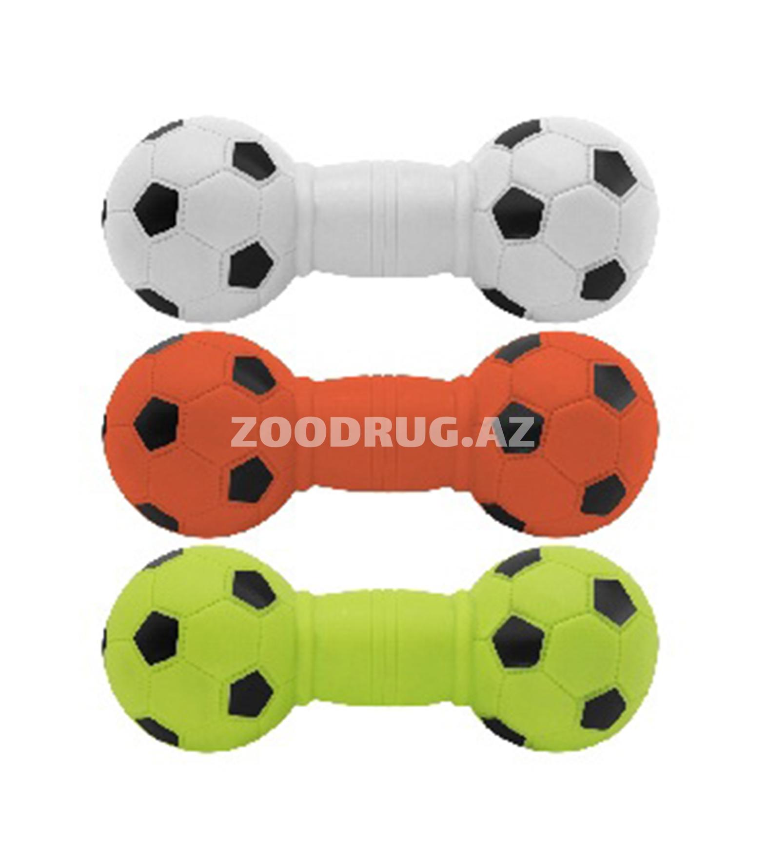 Игрушка Nunbell #0106 Pet Latex Toys гантель для собак. Цвета: белый, оранжевый, салатовый.5.5x14 см