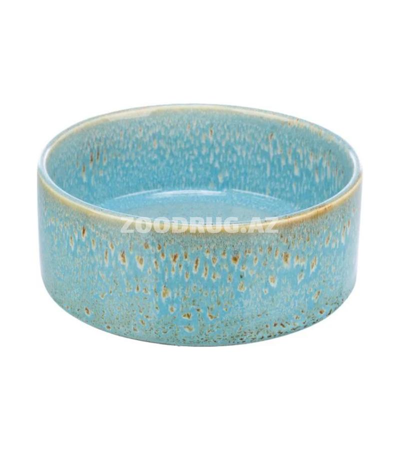 Миска Trixie Napf Atlantik керамическа для собак и кошек Цвет: Бирюзово-голубой Объём: 400 мл #25112