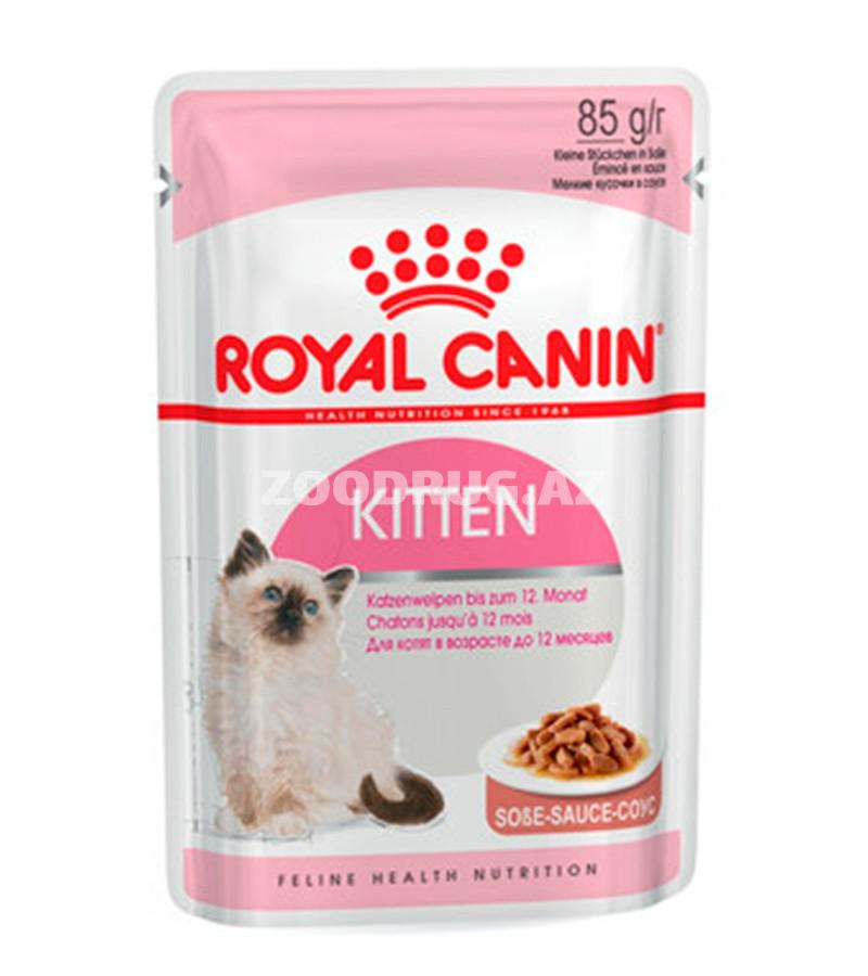 Влажный корм Royal Canin Kitten in Gravy для котят со вкусом курицы в соусе 85 гр.