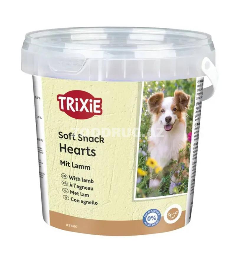 Витаминизированные лакомства Trixie для взрослых собак, в форме сердечек с ягненком