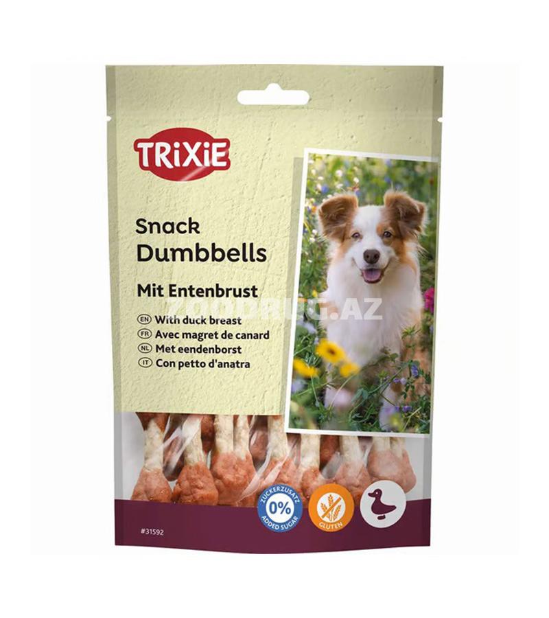 Trixie Snack Dumbbells с утиной грудкой — натуральное белковое лакомство для собак, укрепляющее зубы и челюсти 100 г
