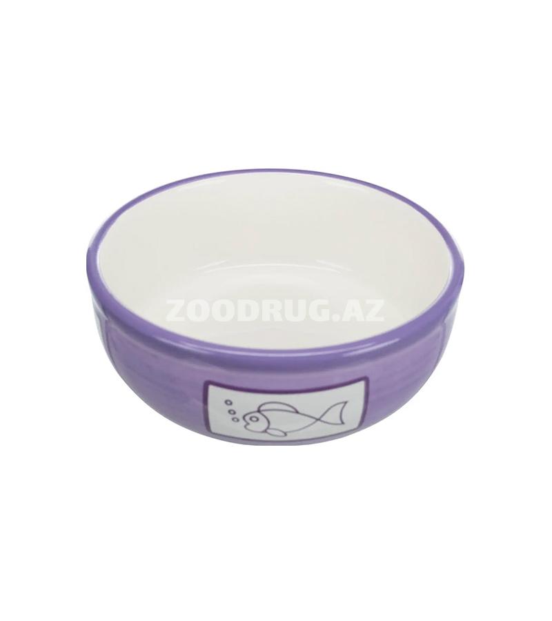 Керамическая миска Trixie для кошек. Цвета в ассортименте. Объем: 350 мл.