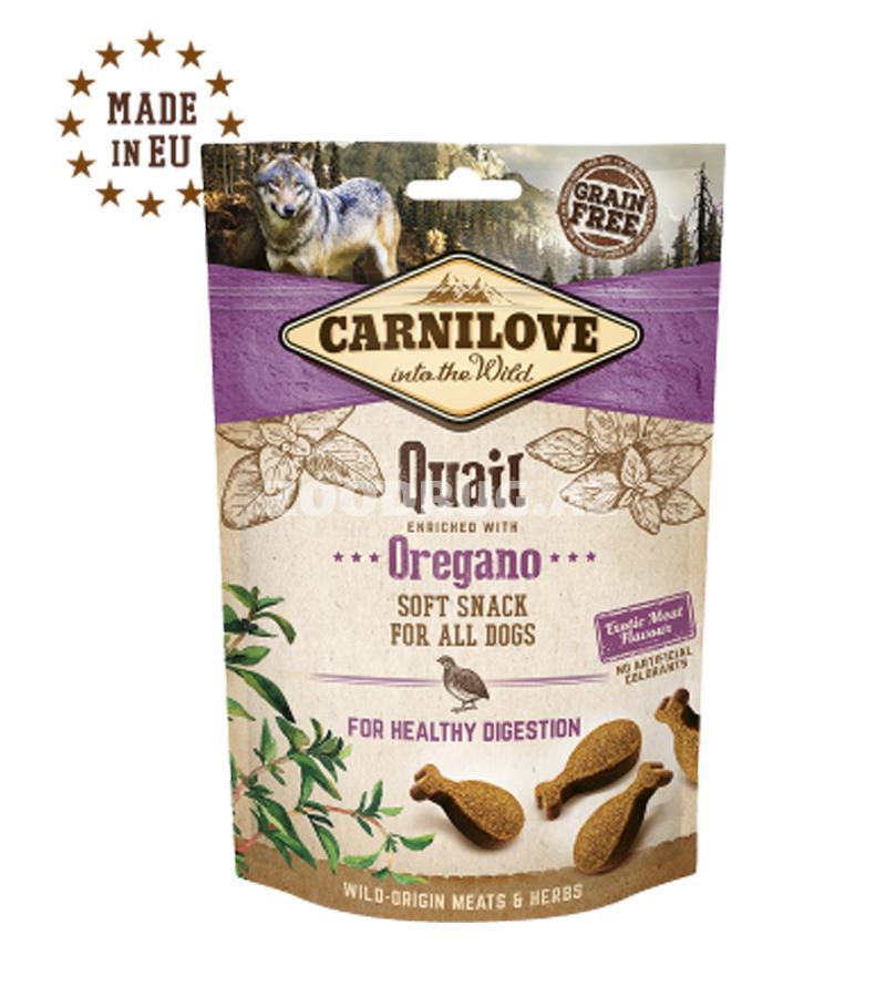 Лакомство для собак Carnilove Dog Soft Snack с перепелом и орегано для собак 200 гр.