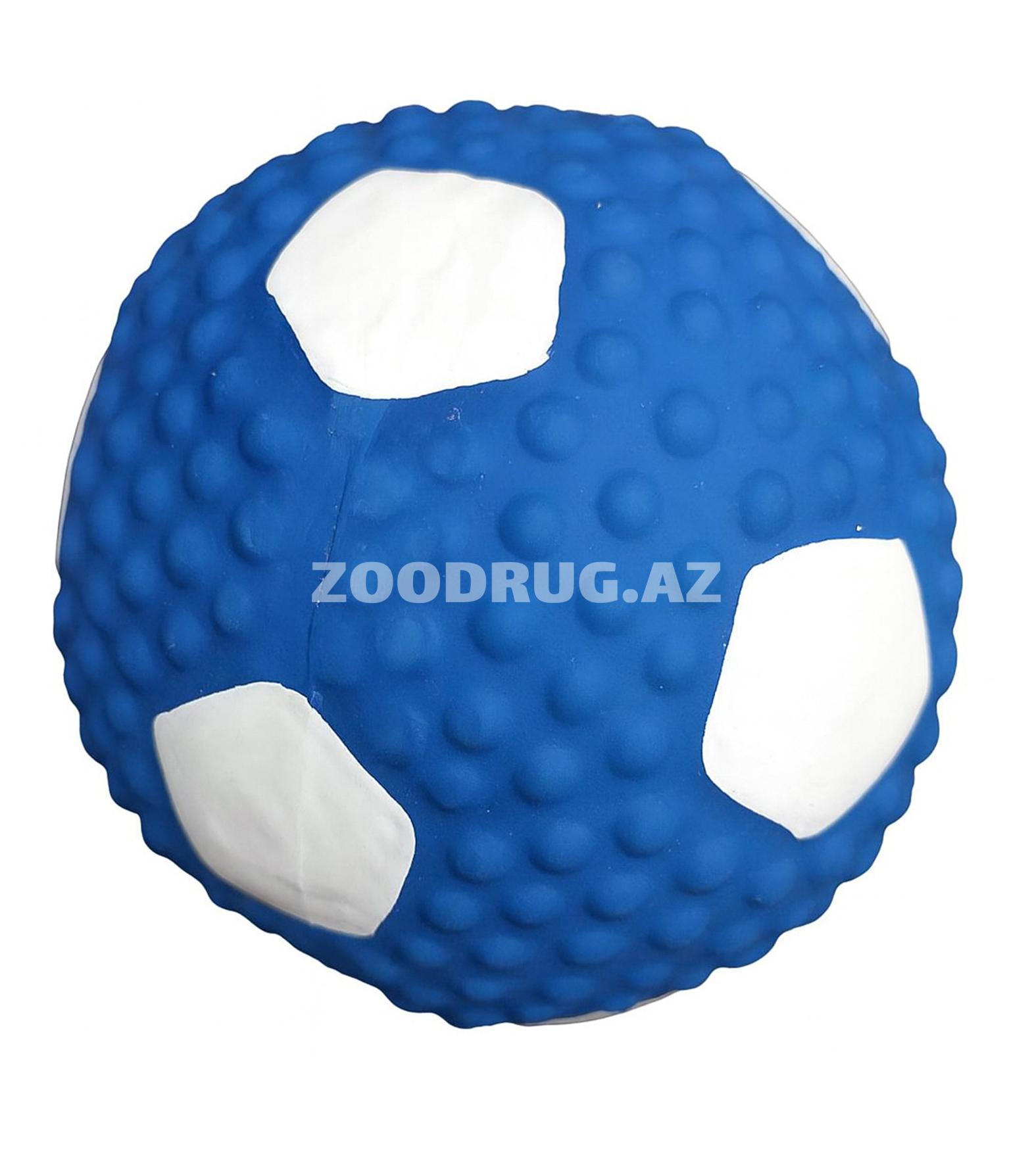 Игрушка Nunbell #0075 Pet Latex Toys мяч с рельефной поверхностью для собак. Цвет: Синий с белым.‎8 x 8 x 8 cm