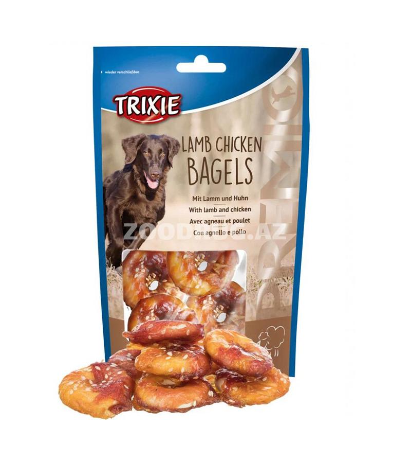 Trixie Premio Lamb & Chicken Bagels — это ароматные и вкусные жевательные бублики для собак, приготовленные из натурального мяса ягнёнка и курицы 100 г #31747