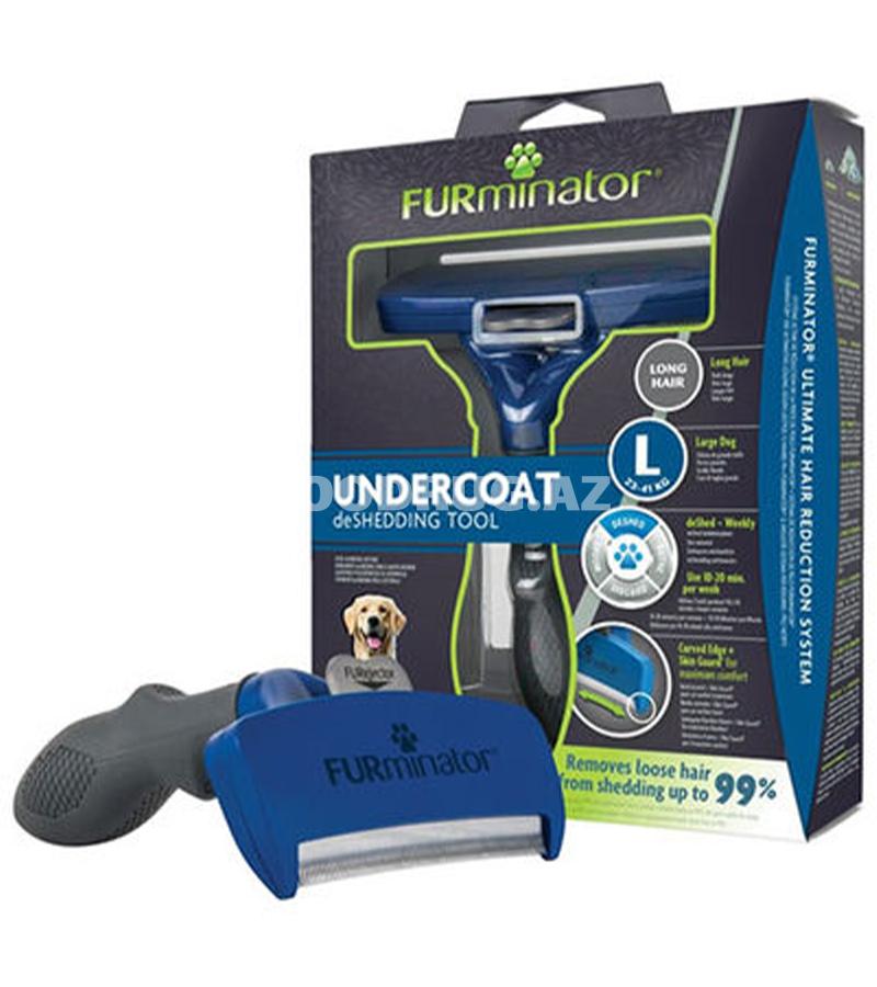 Профессиональный инструмент для глубокого вычёсывания Furminator Undercoat deShedding Tool (L) для крупных собак с длинной шерстью